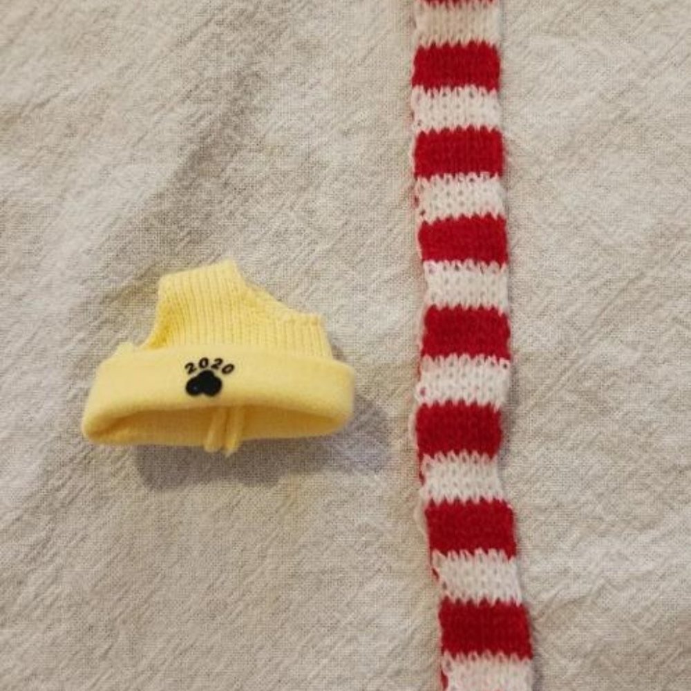Hat & Stripped Scarf mini for toy
